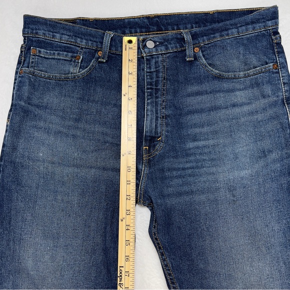 Levi’s 505 Blue Jeans Men’s 38x34 Regular Fit 5 Pocket Red Tag - Picture 5 of 16